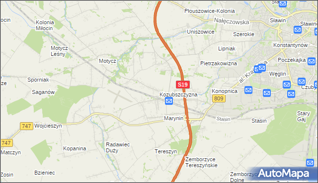 mapa Kozubszczyzna, Kozubszczyzna na mapie Targeo