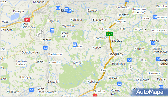 mapa Kulerzów, Kulerzów na mapie Targeo