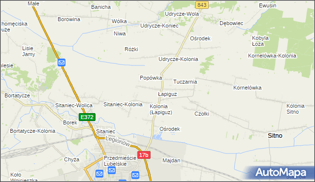 mapa Łapiguz, Łapiguz na mapie Targeo