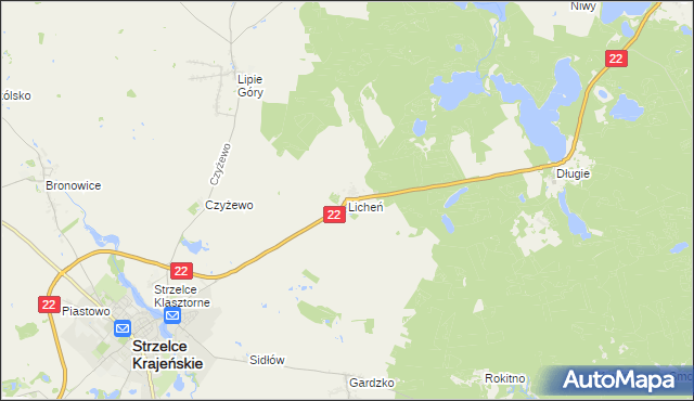 mapa Licheń, Licheń na mapie Targeo