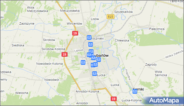 mapa Lubartów, Lubartów na mapie Targeo
