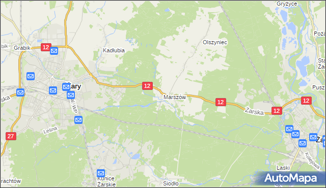 mapa Marszów, Marszów na mapie Targeo