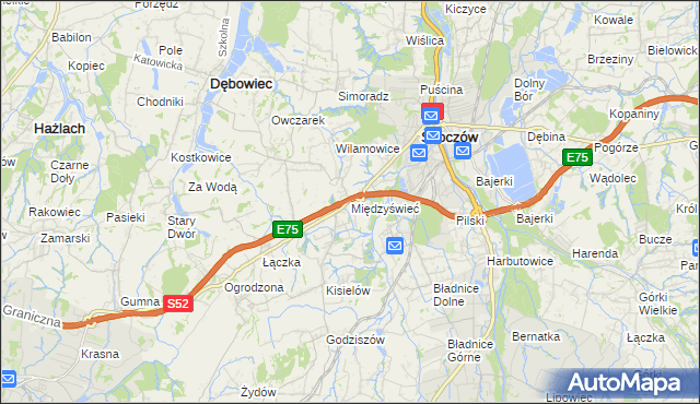 mapa Międzyświeć, Międzyświeć na mapie Targeo
