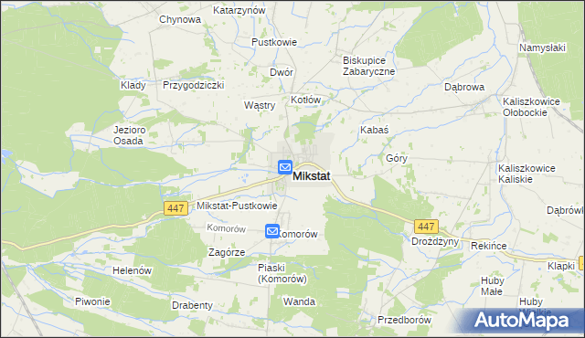 mapa Mikstat, Mikstat na mapie Targeo