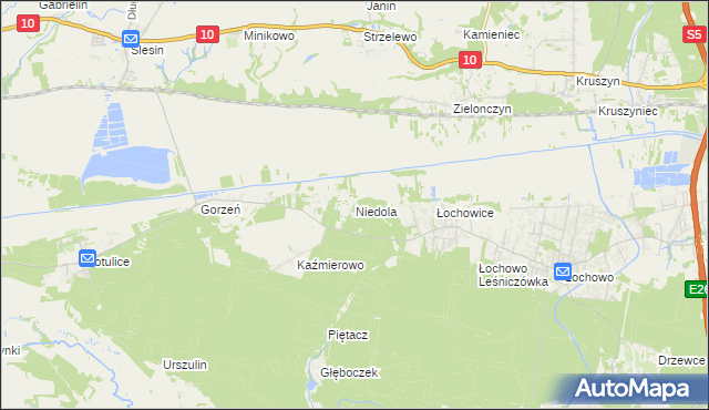 mapa Niedola, Niedola na mapie Targeo