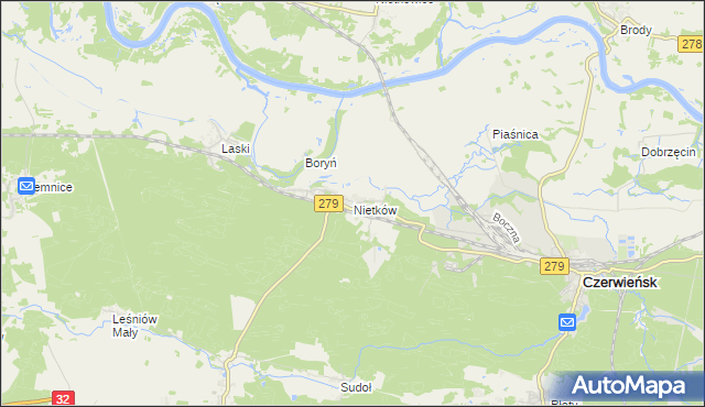 mapa Nietków, Nietków na mapie Targeo