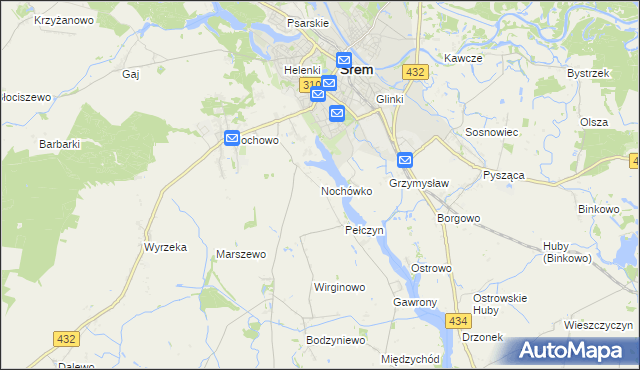 mapa Nochówko, Nochówko na mapie Targeo