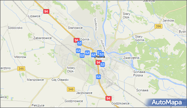 mapa Oława, Oława na mapie Targeo