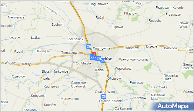 mapa Opatów, Opatów na mapie Targeo