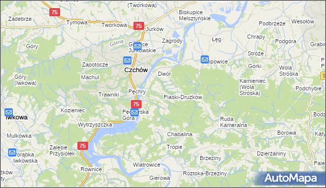 mapa Piaski-Drużków, Piaski-Drużków na mapie Targeo