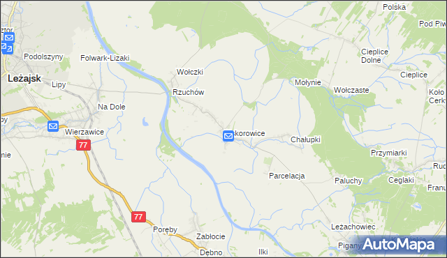 mapa Piskorowice, Piskorowice na mapie Targeo