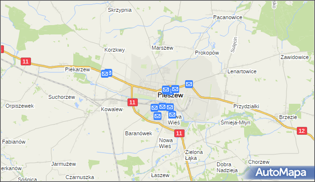mapa Pleszew, Pleszew na mapie Targeo