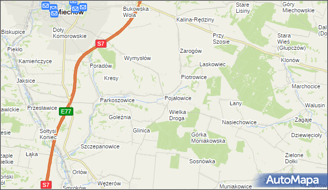 mapa Pojałowice, Pojałowice na mapie Targeo