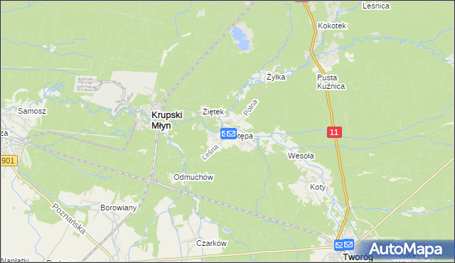 mapa Potępa, Potępa na mapie Targeo