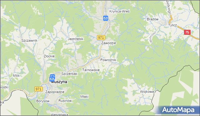 mapa Powroźnik, Powroźnik na mapie Targeo