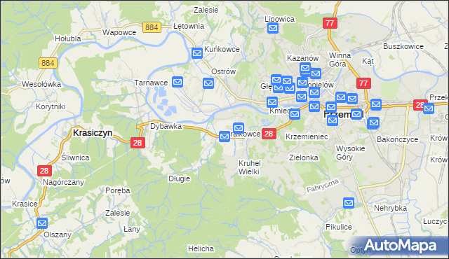 mapa Prałkowce, Prałkowce na mapie Targeo