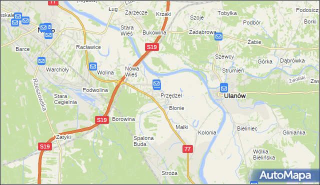 mapa Przędzel, Przędzel na mapie Targeo