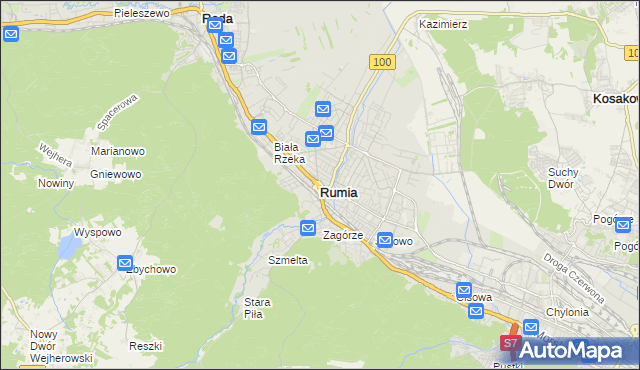 mapa Rumia, Rumia na mapie Targeo