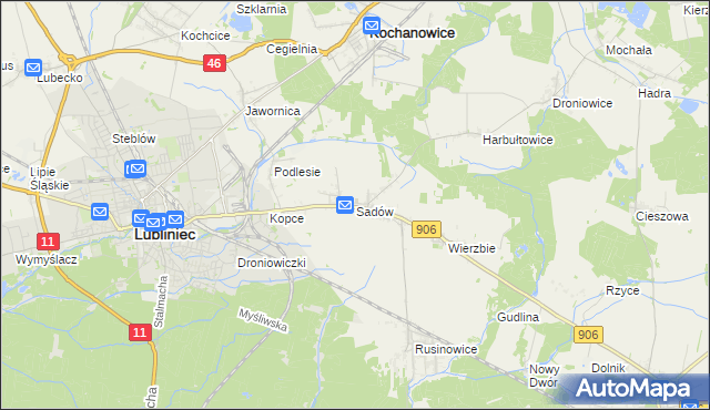 mapa Sadów, Sadów na mapie Targeo