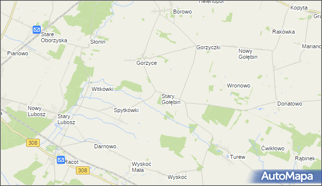 mapa Stary Gołębin, Stary Gołębin na mapie Targeo