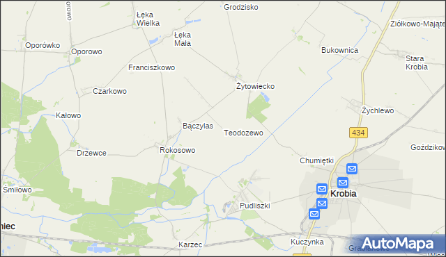 mapa Teodozewo, Teodozewo na mapie Targeo