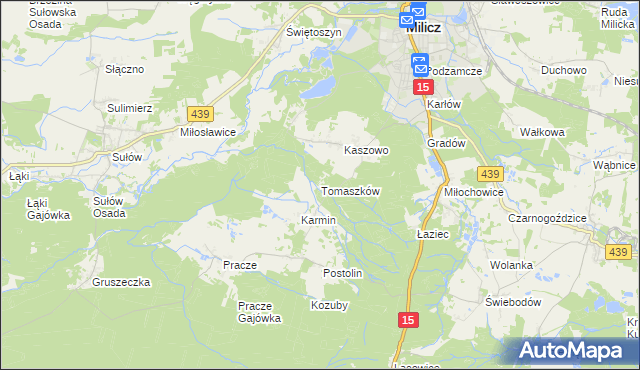 mapa Tomaszków, Tomaszków na mapie Targeo