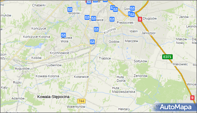 mapa Trablice, Trablice na mapie Targeo