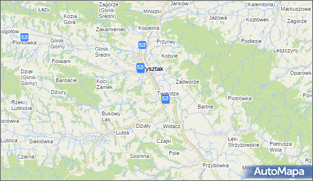 mapa Twierdza, Twierdza na mapie Targeo