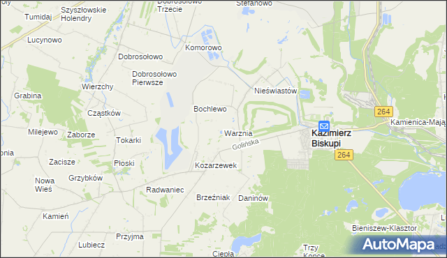 mapa Warznia, Warznia na mapie Targeo