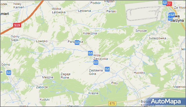 mapa Wola Zarczycka, Wola Zarczycka na mapie Targeo