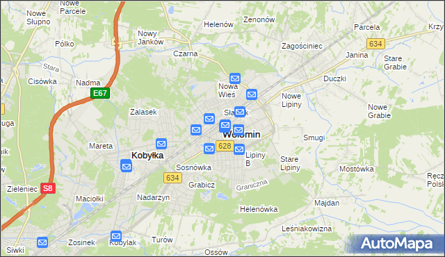 mapa Wołomin, Wołomin na mapie Targeo