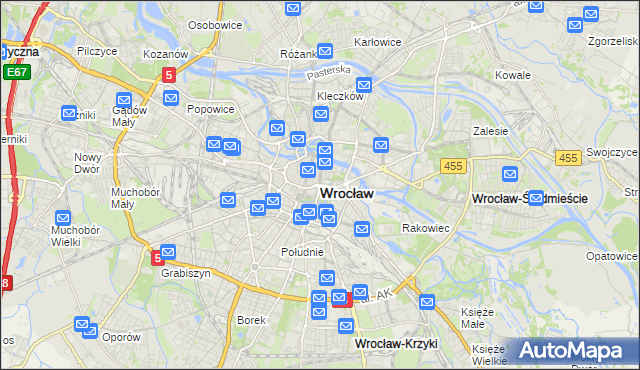 mapa Wrocławia, Wrocław na mapie Targeo