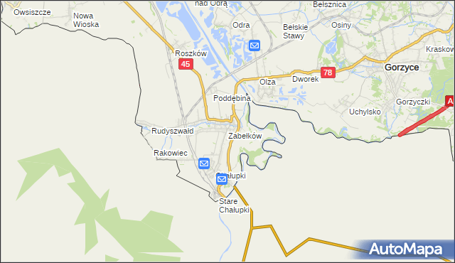 mapa Zabełków, Zabełków na mapie Targeo