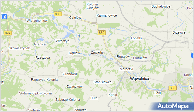 mapa Bartłomiejowice gmina Wąwolnica, Bartłomiejowice gmina Wąwolnica na mapie Targeo