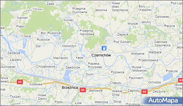 mapa Czernichów powiat krakowski, Czernichów powiat krakowski na mapie Targeo