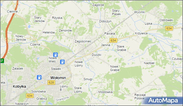 mapa Duczki, Duczki na mapie Targeo