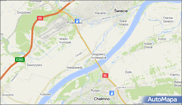 mapa Głogówko Królewskie, Głogówko Królewskie na mapie Targeo