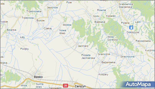 mapa Jaćmierz, Jaćmierz na mapie Targeo