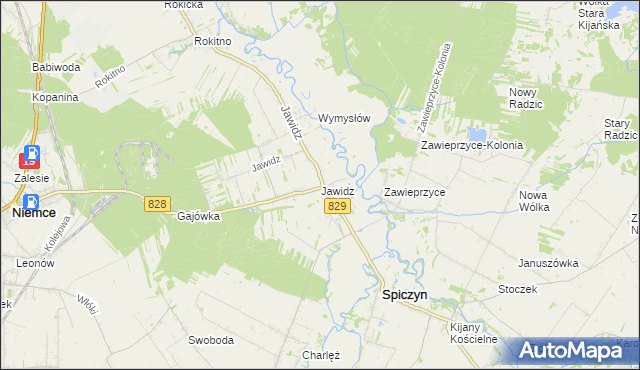 mapa Jawidz, Jawidz na mapie Targeo