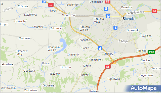 mapa Kłocko, Kłocko na mapie Targeo