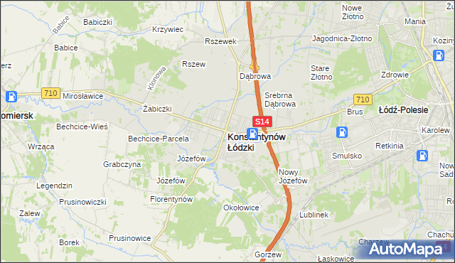 mapa Konstantynów Łódzki, Konstantynów Łódzki na mapie Targeo