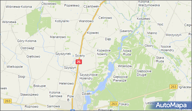 mapa Konstantynowo gmina Ślesin, Konstantynowo gmina Ślesin na mapie Targeo