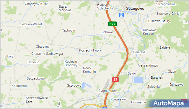 mapa Mączewo, Mączewo na mapie Targeo