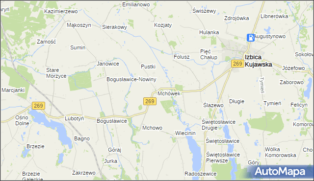 mapa Mchówek, Mchówek na mapie Targeo