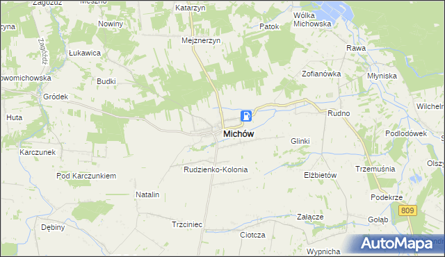 mapa Michów powiat lubartowski, Michów powiat lubartowski na mapie Targeo