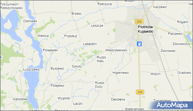 mapa Rudzk Mały, Rudzk Mały na mapie Targeo