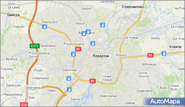 mapa Rzeszów, Rzeszów na mapie Targeo