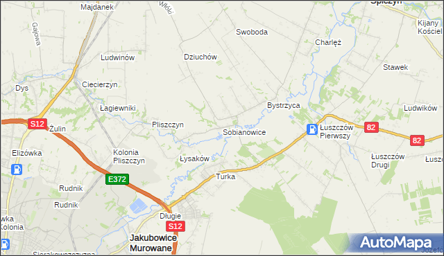 mapa Sobianowice, Sobianowice na mapie Targeo