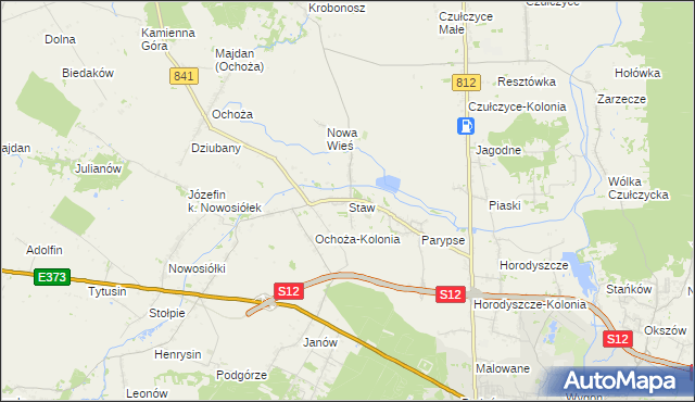 mapa Staw gmina Chełm, Staw gmina Chełm na mapie Targeo