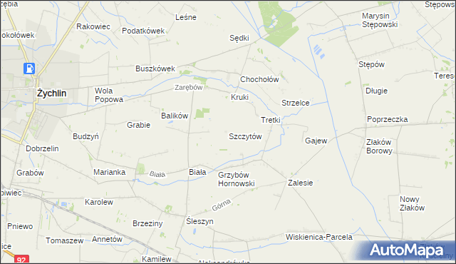 mapa Szczytów, Szczytów na mapie Targeo